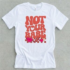 Gildan White Tee with Red Graphic